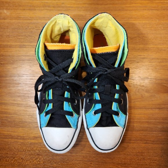 CONVERSE ALL STAR Chuck Taylor Hi-top Double Upper Multicolor Men (4)/Women (6) - Picture 4 of 16